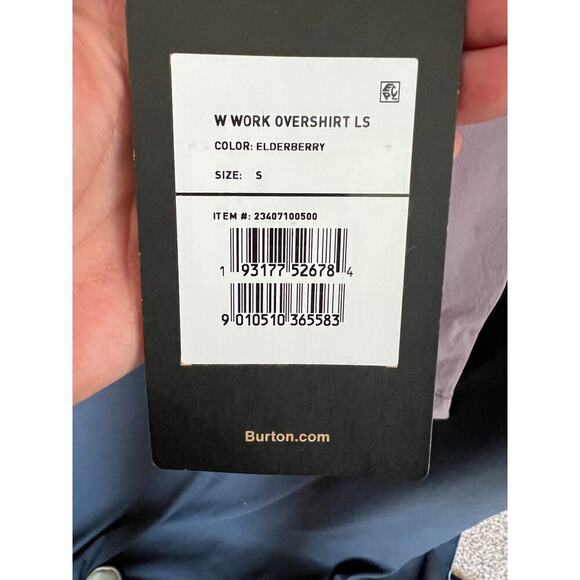 Women's Burton Work Stretch Long Sleeve Overshirt, NWT, Lt Purple, NWT, Small - Picture 5 of 13